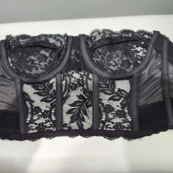 Fleur de Lace by Smoothie Black Bustier, Strapless and Backless Size 34B, NWOT - Picture 10 of 11